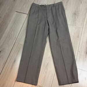 Vintage Mens Parisian Signature Dress Pants Houndstooth Pleated Business Career